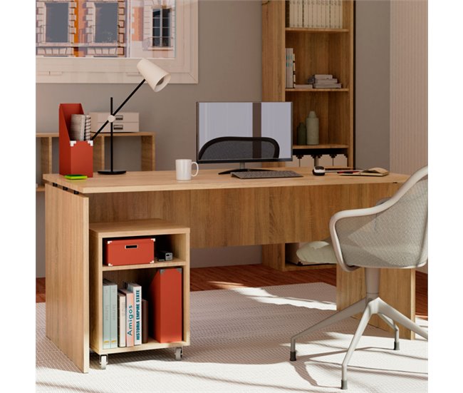 Conforama Briebe Zenith Escritorio Mesa De Ordenador Oficina Estudio 76 X 155 X 68 Cm Despacho Habitación Desk Madera