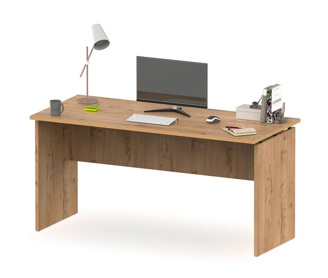Conforama Briebe Zenith Escritorio Mesa de Ordenador Oficina Estudio 76 x 155 x 68 cm Despacho Habitación Desk Madera