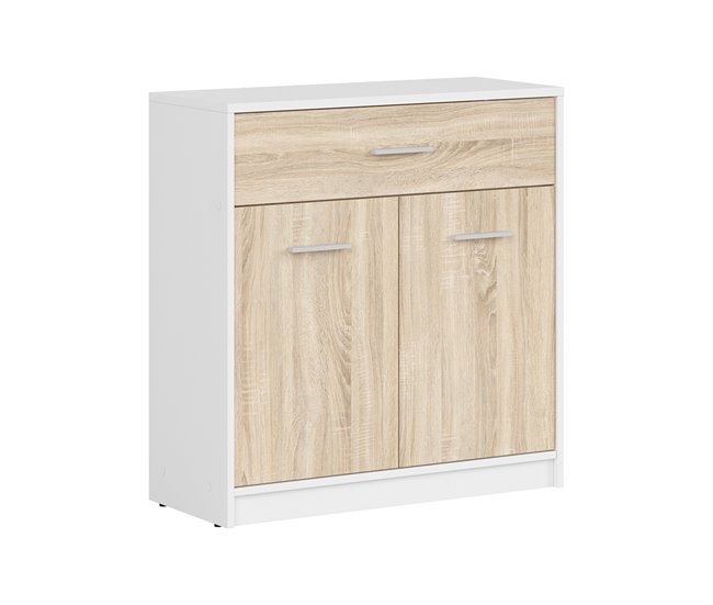 Conforama Bufé 1 cajón 2 puertas Ewen Blanco y Madera