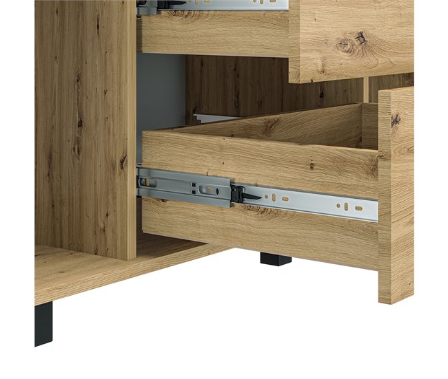 Conforama Bufé 2 Puertas 3 Cajones 138 Cm Liora Madera