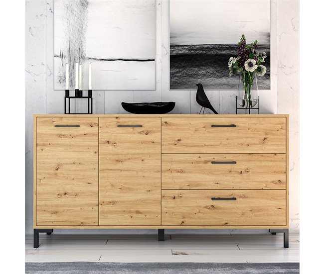 Conforama Bufé 2 Puertas 3 Cajones 160 Cm Liora Madera