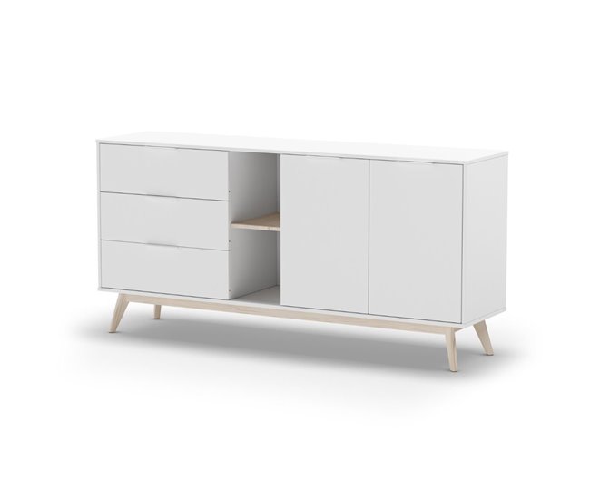 Conforama Buffet 2 Puertas 2 Nichos Y 3 Cajones L165 Cm - Campus