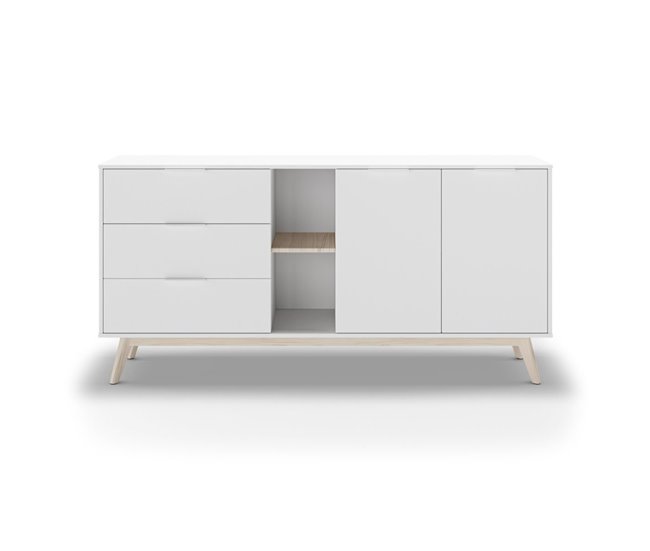 Conforama Buffet 2 Puertas 2 Nichos y 3 Cajones L165 cm - Campus