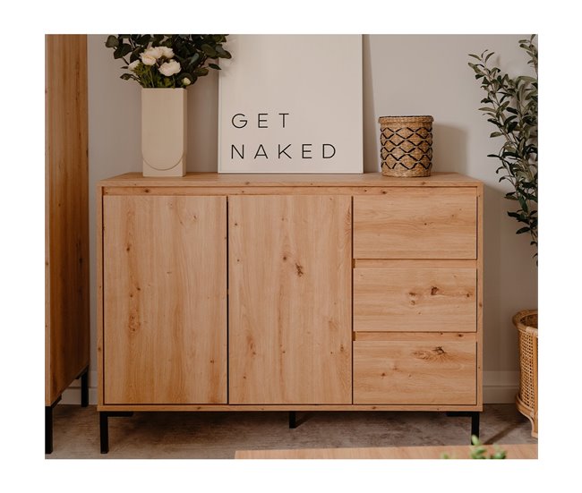 Conforama Buffet 2 Puertas 3 Cajones Y 1 Estante L120 Cm - PLOCK