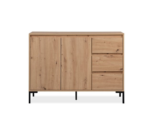 Conforama Buffet 2 puertas 3 cajones y 1 estante L120 cm - PLOCK
