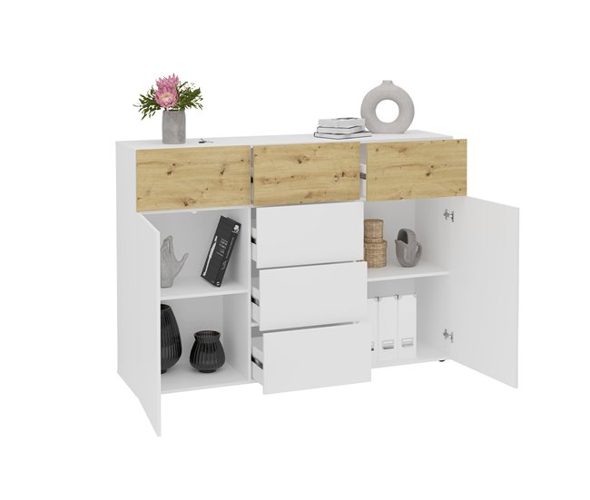 Conforama Buffet 2 Puertas 6 Cajones Belm 4 - L163 X H115 Cm