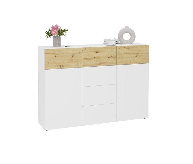 Conforama Buffet 2 puertas 6 cajones Belm 4 - L163 x H115 cm