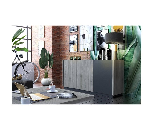 Conforama Buffet 3 Puertas Snapp L180cm - Fabricación Francesa