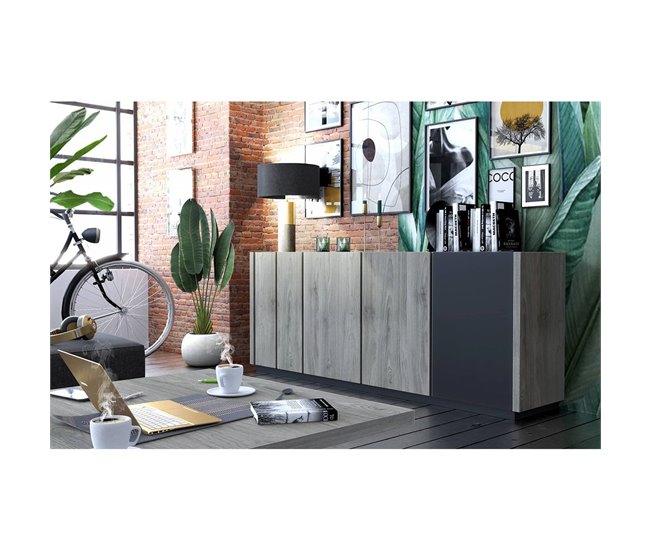 Conforama Buffet 4 Puertas Snapp - Fabricación Francesa