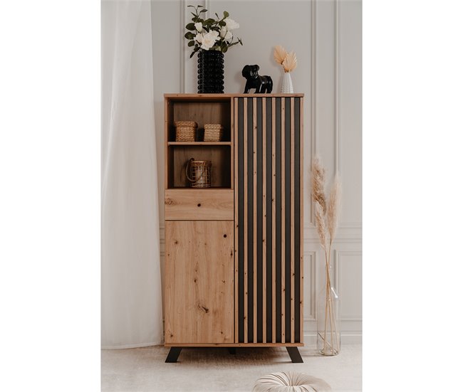Conforama Buffet Alto De 2 Puertas 2 Nichos Y 1 Cajón H156 Cm - MEDAN