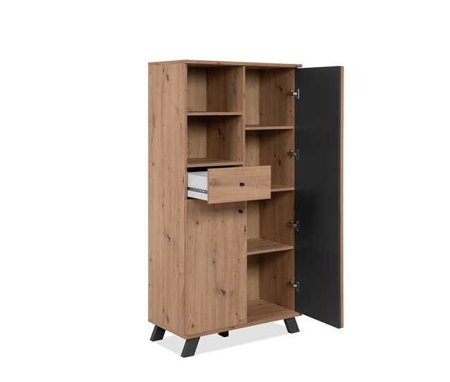 Conforama Buffet Alto De 2 Puertas 2 Nichos Y 1 Cajón H156 Cm - MEDAN