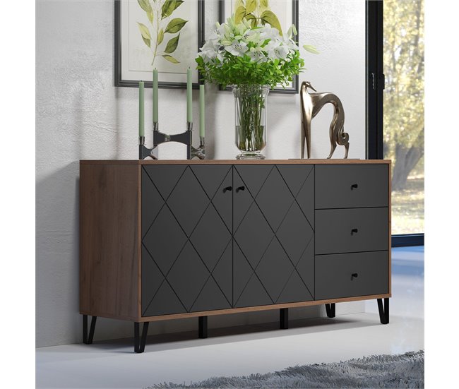 Conforama Buffet Con 2 Puertas Y 3 Cajones L183 Cm - Montez