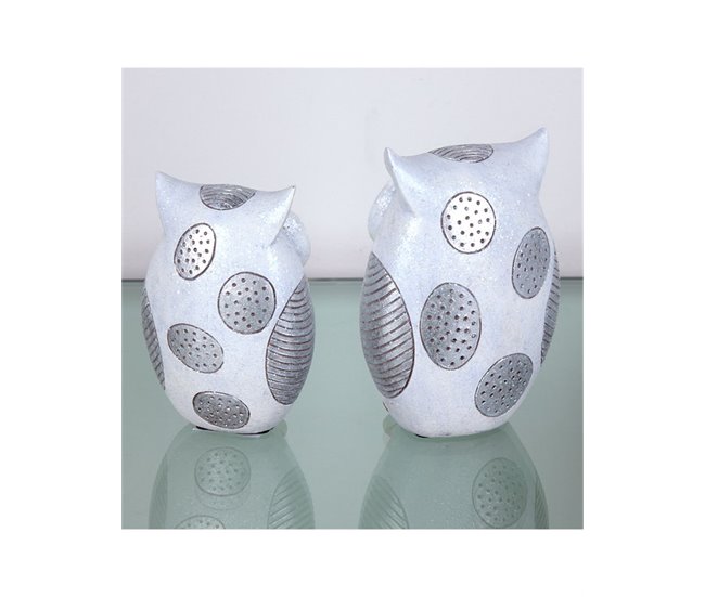 Conforama Buhos Presume De Casa Katriona 11*16*7 Plateado/blanco Resina