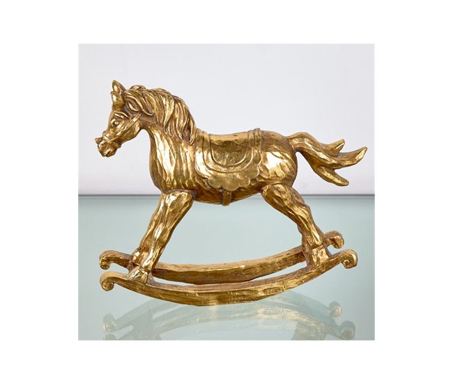 Conforama Caballo Presume De Casa Piolin 21*17*5 Dorado Resina