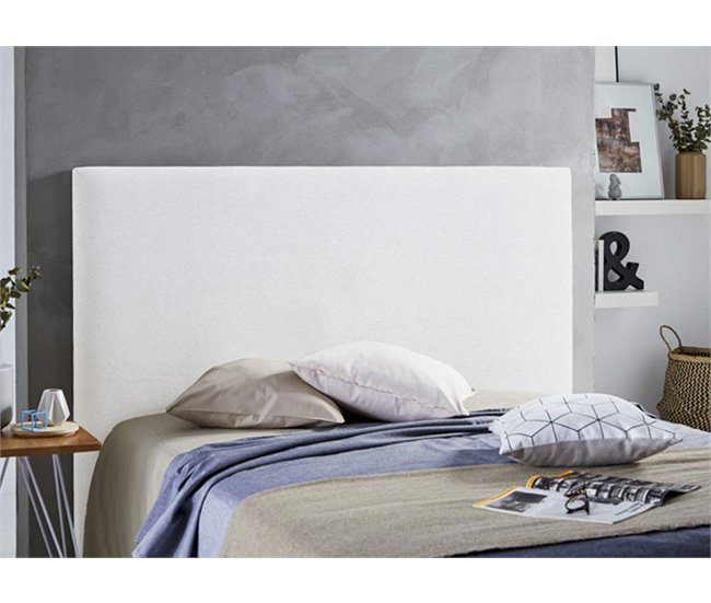 Conforama Cabecero ARIZONA Polipiel Blanco 145cm X 120cm