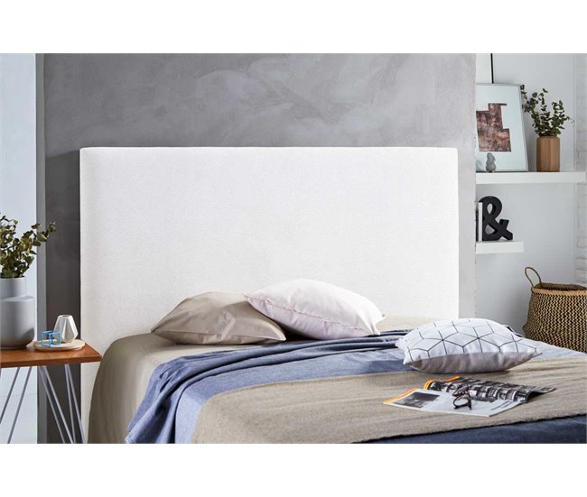 Conforama Cabecero ARIZONA Polipiel Blanco 200cm X 120cm