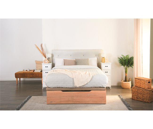 Conforama Cabecero DIAMONDS Polipiel Blanco 160cm X 120cm