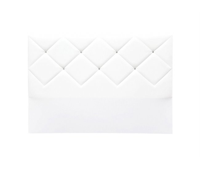 Conforama Cabecero DIAMONDS Polipiel Blanco 160cm X 120cm