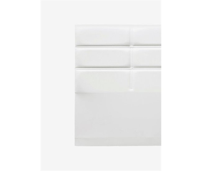 Conforama Cabecero ESTORIL Piel Sintética Blanco 190x75cm