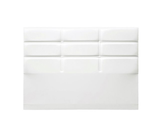 Conforama Cabecero ESTORIL piel sintética blanco 190x75cm