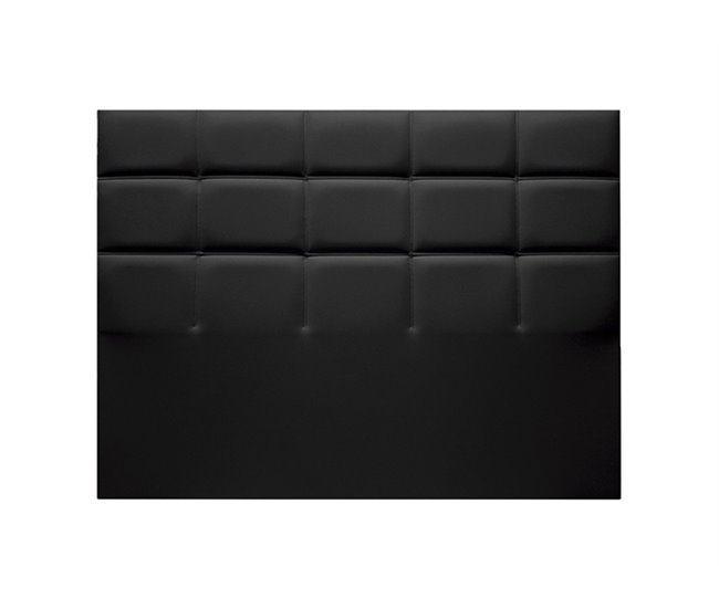 Conforama Cabecero KENTUCKY piel sintética negro 160x120cm