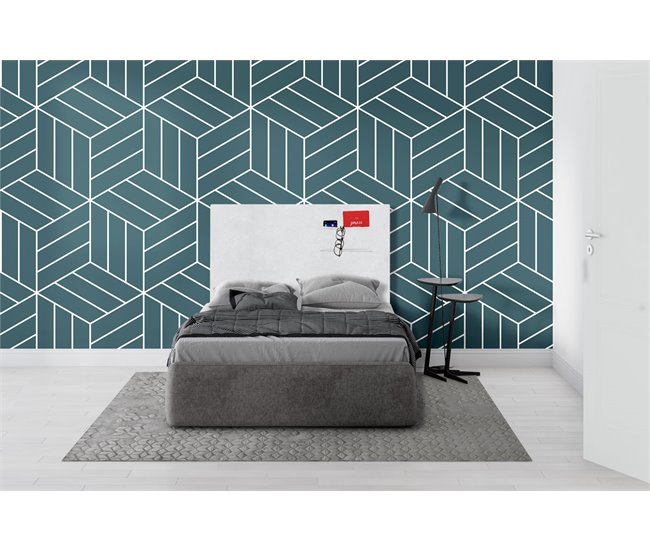 Conforama Cabecero LISBOA Piel Sintética Blanco 105x75cm