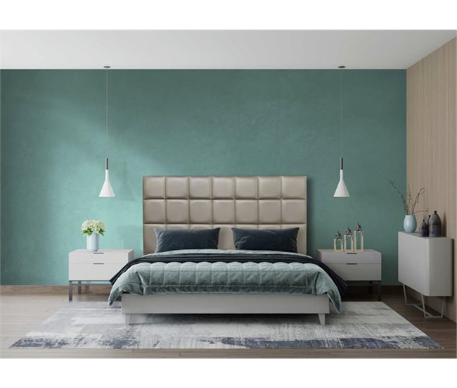 Conforama Cabecero MIAMI Piel Sintética Champagne 160x120cm