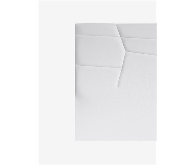 Conforama Cabecero MINNESOTA Piel Sintética Blanco 160x120cm