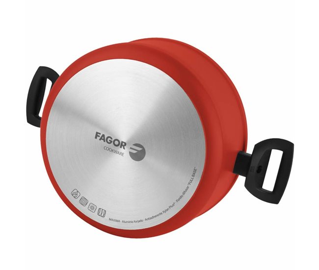 Conforama Cacerola FAGOR Maxima Rojo Aluminio (Ø 20 X 10 Cm)