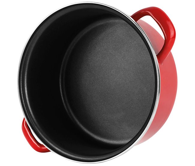 Conforama Cacerola FAGOR Optimax Rojo Acero Esmaltado (Ø 20 X 10 Cm)