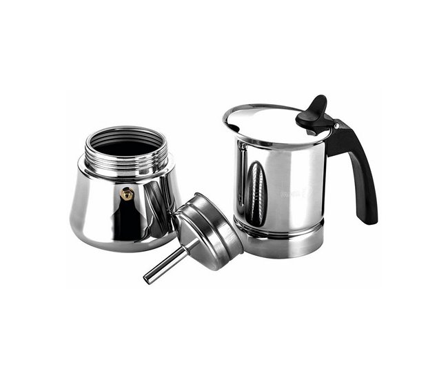 Conforama Cafetera Italiana FAGOR Acero Inoxidable 18/10 Cromado (10 Tazas)