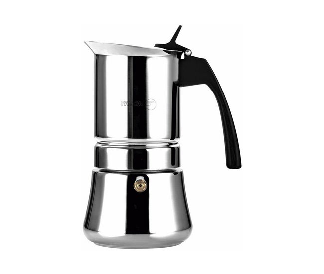 Conforama Cafetera Italiana FAGOR Acero Inoxidable 18/10 Cromado (10 Tazas)