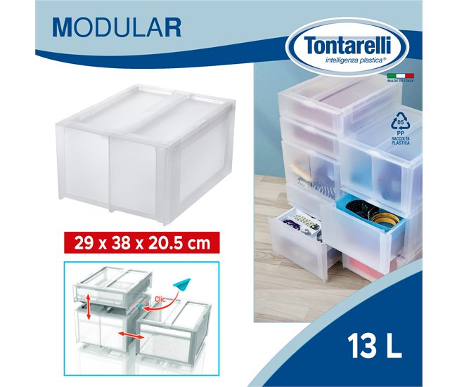 Conforama Caja De Almacenamiento "MODULAR" Alto Doble