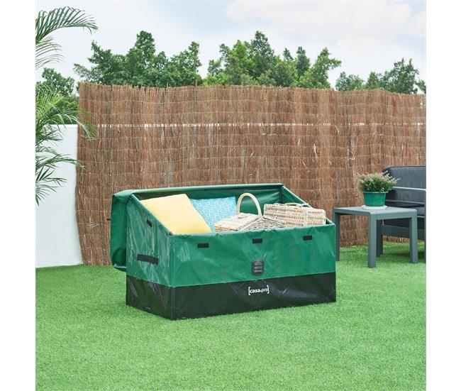 Conforama Caja De Almacenamiento Para Exteriores Alanno De 387 L 122x64x76 Cm - Verde/Negro [casa.pro]