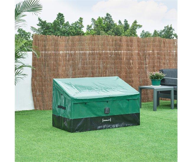 Conforama Caja De Almacenamiento Para Exteriores Alanno De 387 L 122x64x76 Cm - Verde/Negro [casa.pro]