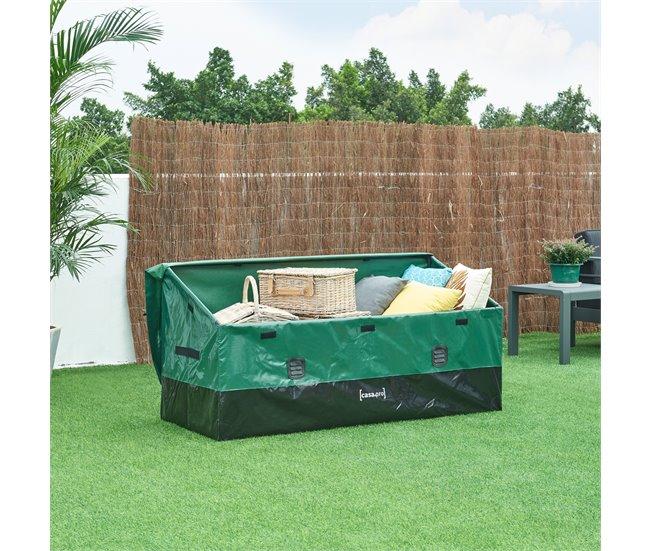 Conforama Caja De Almacenamiento Para Exteriores Alanno De 560 L 155x64x75 Cm - Verde/Negro [casa.pro]