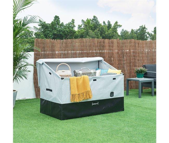 Conforama Caja De Almacenamiento Para Exteriores Alanno De 850 L 147x86x109 Cm - Gris/Negro [casa.pro]