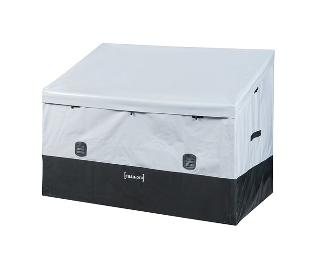Conforama Caja de almacenamiento para exteriores Alanno de 850 L 147x86x109 cm - Gris/Negro [casa.pro]