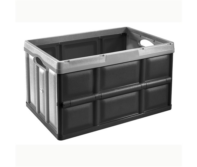 Conforama Caja plegable Tontarelli 46L Gris plata y negro