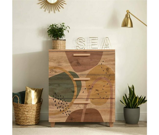 Conforama Cajonera Dpetruzz Cómoda Multiusos Cómoda De Dormitorio Gabinete Con Cajones 80x43h95 Cm Roble