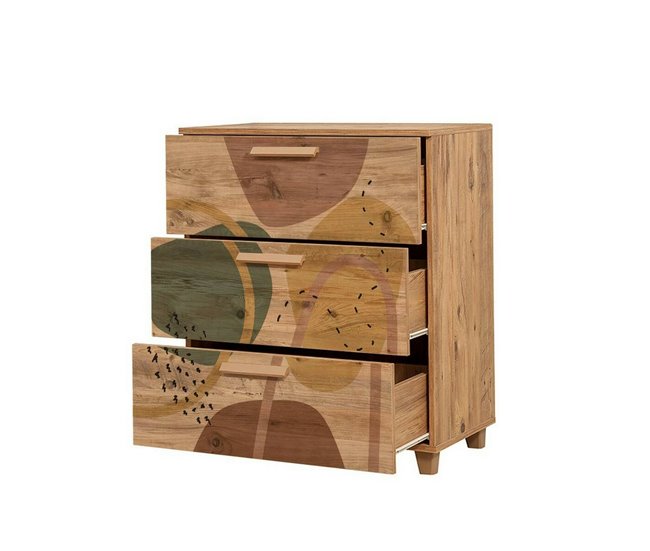 Conforama Cajonera Dpetruzz Cómoda Multiusos Cómoda De Dormitorio Gabinete Con Cajones 80x43h95 Cm Roble