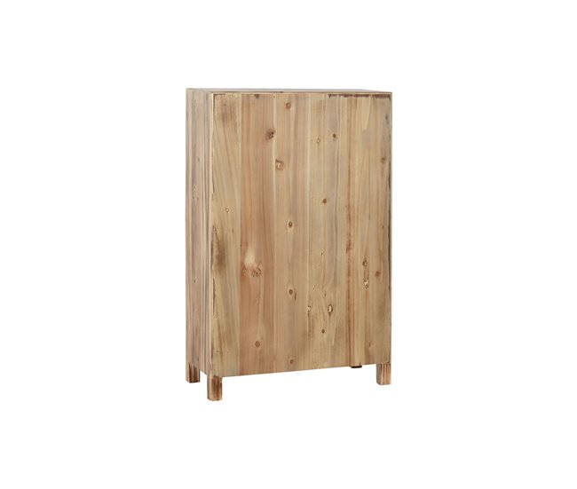Conforama Cajonera Home ESPRIT Negro Natural Abeto Madera MDF Oriental 63 X 27 X 101 Cm