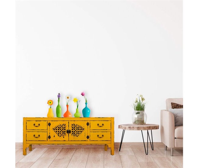Conforama Cajonera Multiusos Alexandra House Living Amarillo Madera De Abeto Madera MDF 40 X 50 X 120 Cm