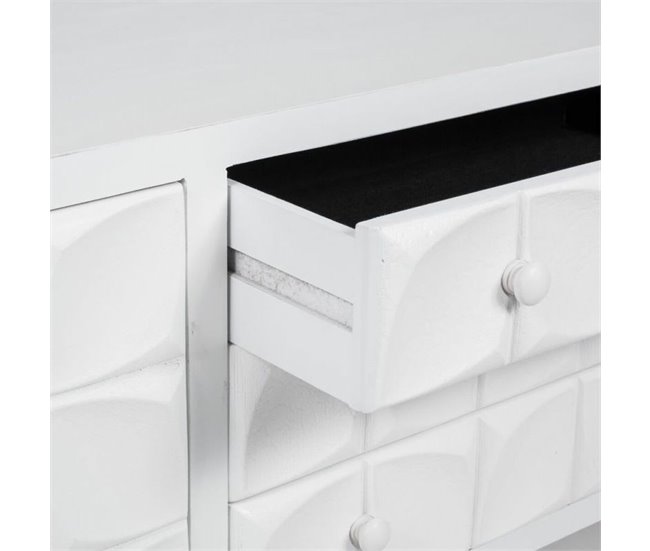 Conforama Cajonera Multiusos Alexandra House Living Blanco Madera De Abeto Madera MDF 43 X 58 X 136 Cm