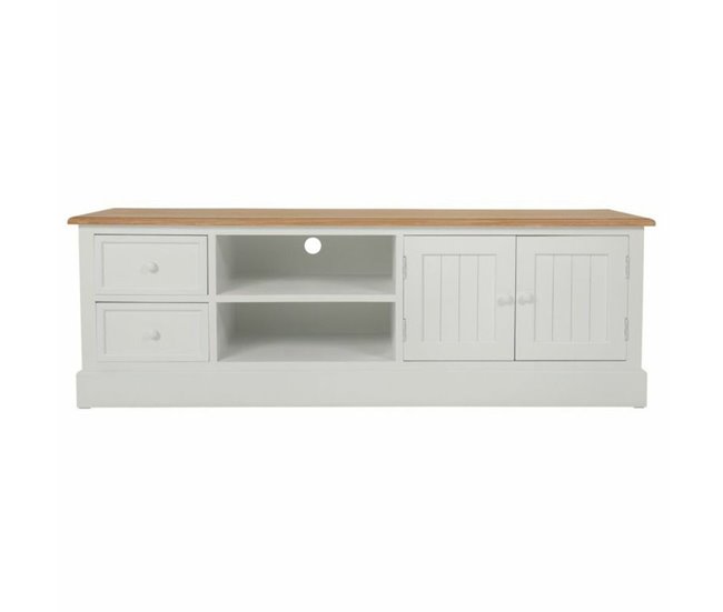 Conforama Cajonera Multiusos Alexandra House Living Blanco Natural Madera De Paulonia Madera MDF 45 X 50 X 150 Cm