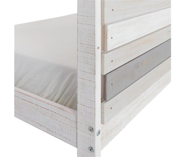 Conforama Cama 90 X 190cm Modelo CABANA Blanca/gris