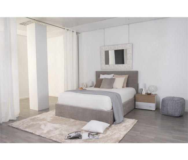 Conforama Cama Abatible LUA II De Color Gris 140x190cm
