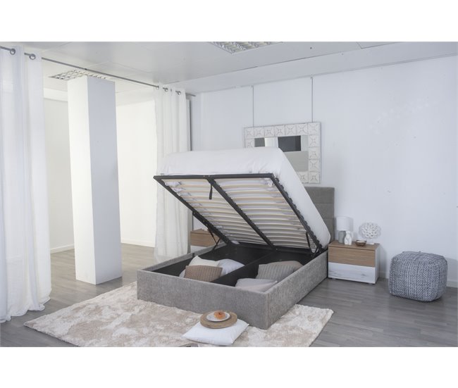 Conforama Cama Abatible LUA II De Color Gris 140x190cm