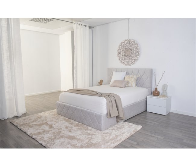 Conforama Cama Abatible LUXURY II Color Gris Claro 140x190cm