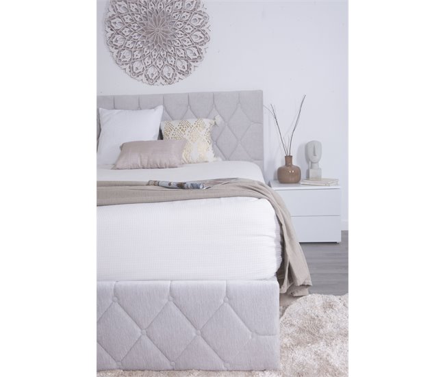 Conforama Cama Abatible LUXURY II Color Gris Claro 140x190cm